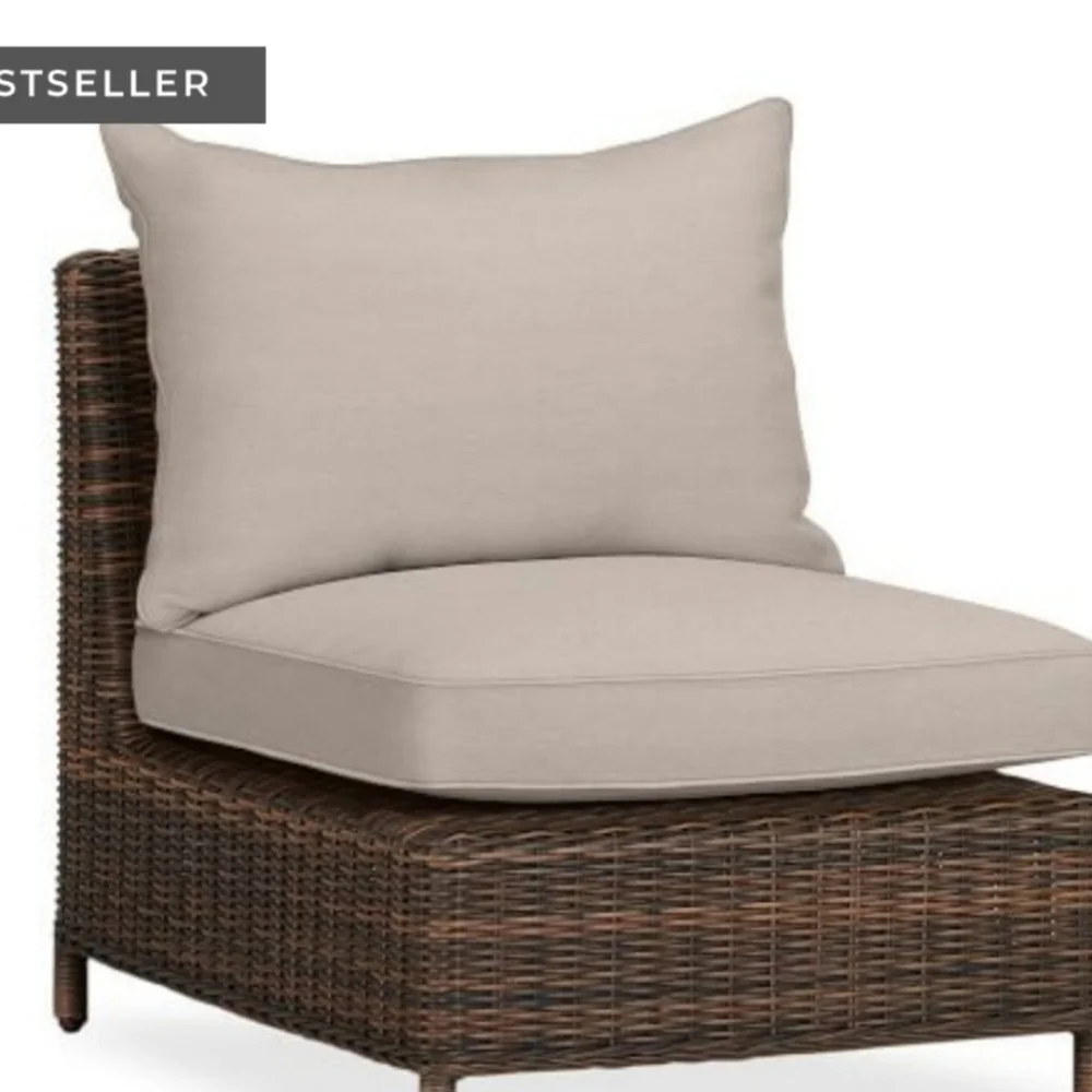 New Pottery Barn Sunbrella Torrey chair SLIPCOVER for cushions beige tan